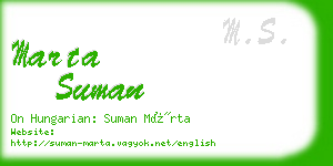 marta suman business card